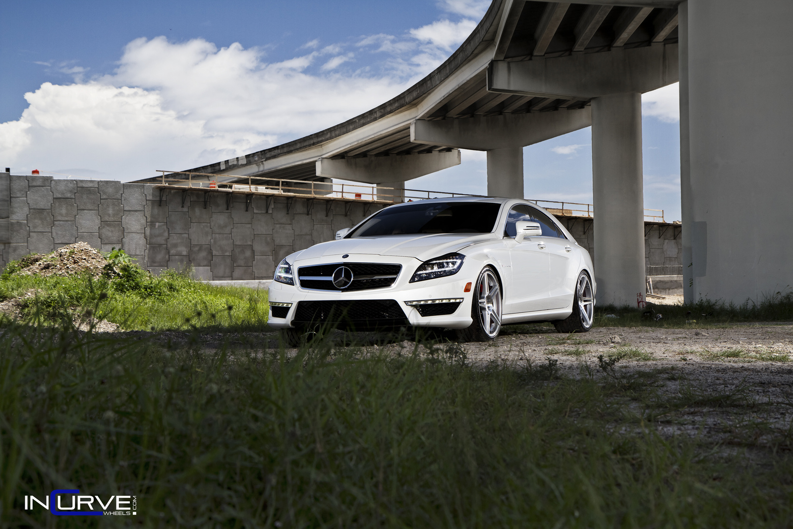 Incurve Wheels IC-S5 Silver on Mercedes Benz CLS63AMG